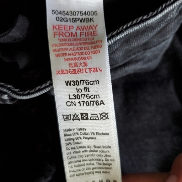 TOPSHOP MOTO HAYDEN DISTRESSED STRAIGHT LEG JEANS - Picture 7 of 7